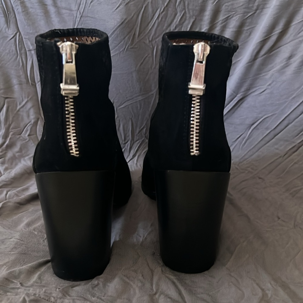 Black Report Booties Open Toe Size 9.5 Women’s - image 3